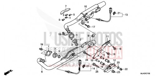 EXHAUST MUFFLER (VT750C/C2S/CA/CS) VT750C2SD de 2013